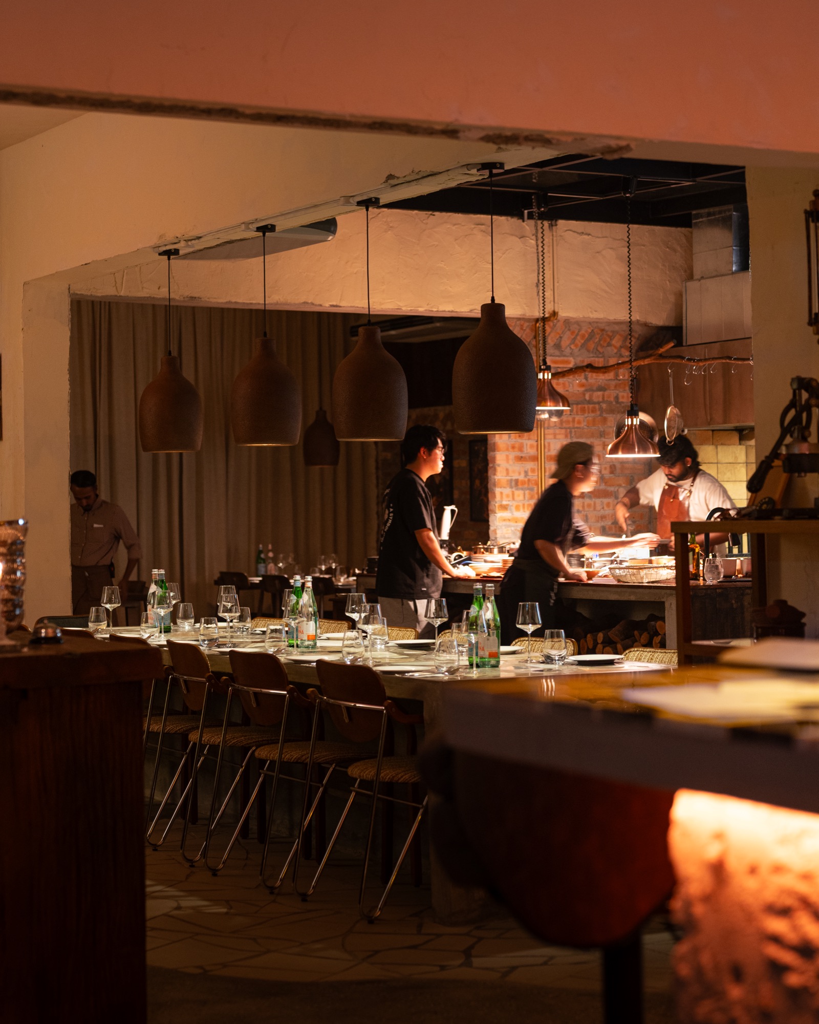 Bella and Georgy dining room with its open kitchen
